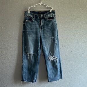 Judy Blue Distressed Boyfriend Jeans in Blue